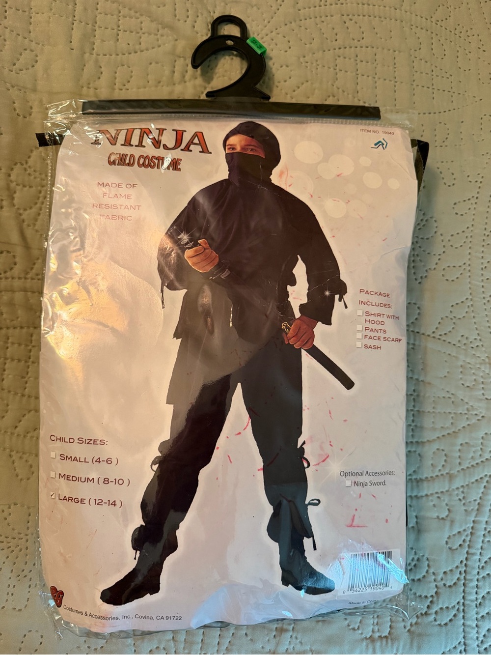 Ninja Kids Costume by Ninja - Black, with nunchucks